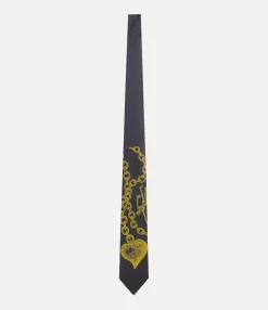 Heart And Chain Tie 8.5cm