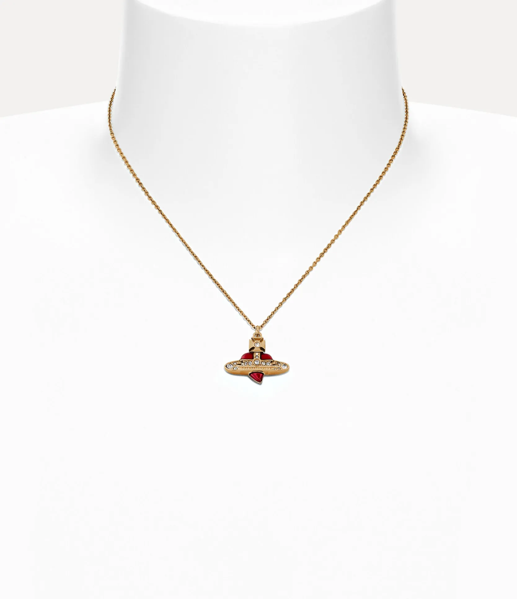 New Diamante Heart Pendant Necklace