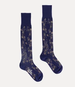Safety Pin High Sock