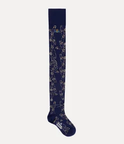 Safety Pin Over The Knee Socks