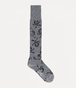 Skull High Sock