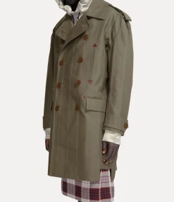 Stripped Trench Coat
